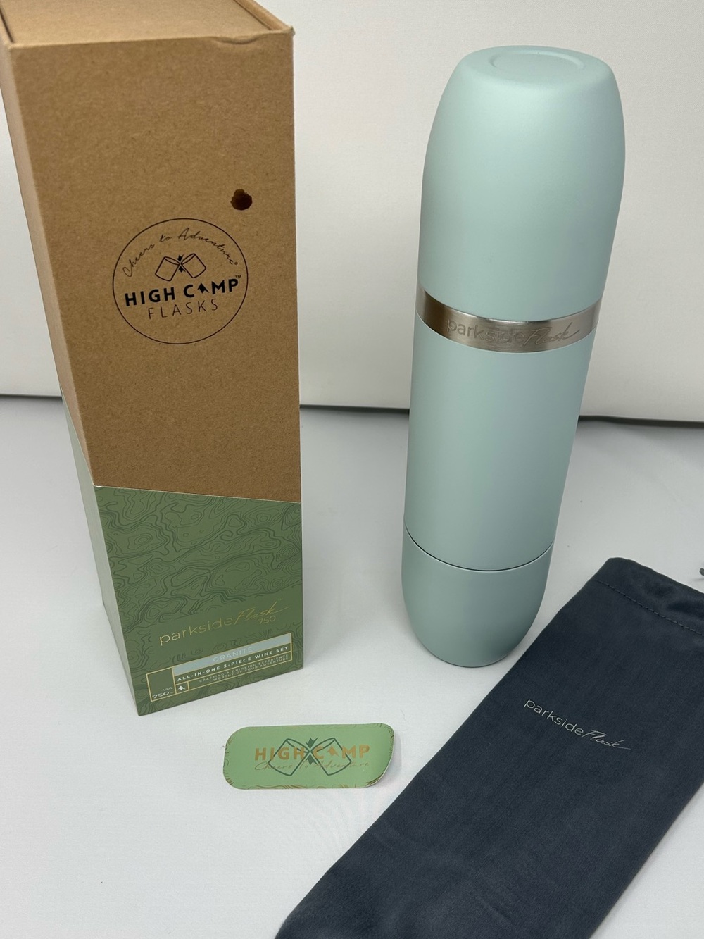 High Camp Parkside Flask - Light Blue - Insulated Drinkware
